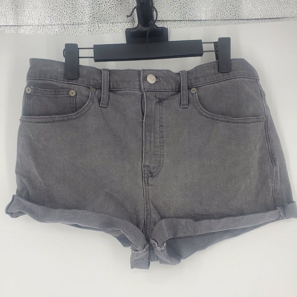 Madewell High Rise Denim Shorts Stonewashed Gray Size 29